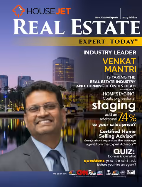 Magazine cover ad for Venkat Mantri: Real Estate Expert Today feature
